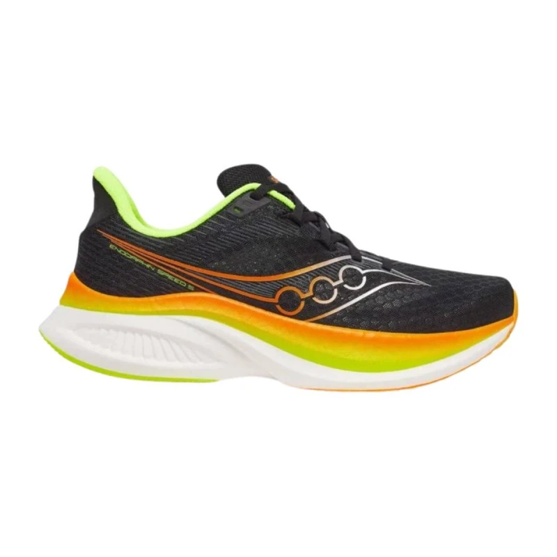 Image of Saucony Endorphin Speed 5 Black Orange AW25, Size 41 - EUR