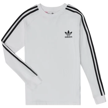 Image of adidas 3STRIPES LS boys's in White - Sizes UK L,11 / 12 years,9 / 10 years,8 / 9 ans,10 / 11 ans,12 / 13 ans