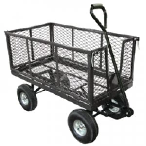 Image of Slingsby Mesh Platform Truck With Drop-Down Sides Black 380943