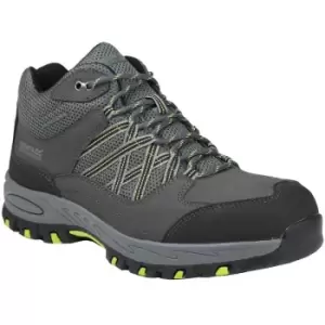 Image of Regatta Mens Sandstone Safety Boots (7 UK) (Briar Grey/Lime Punch) - Briar Grey/Lime Punch
