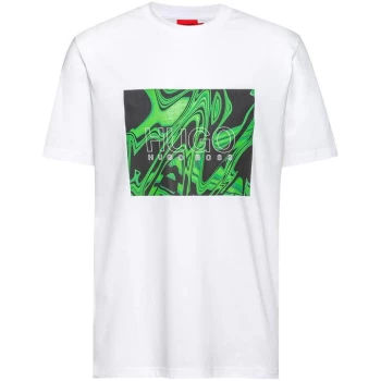 Image of Hugo Boss Dulive Glitch T-Shirt White Size L Men
