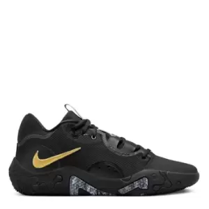 Image of Nike Pg 6, Black/Metallic Gold-Celestine Blue, size: 9, Unisex, Basketball Performance Mid, DC1974-005