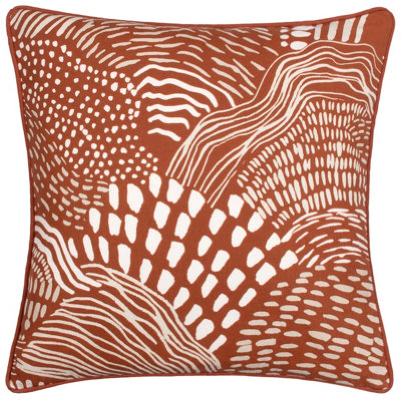 Image of H2O Hoem Nola Abstract Piped Polyester Filled Cushion