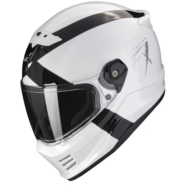 Image of Scorpion Covert FX Gallus White-Black Full Face Helmet M
