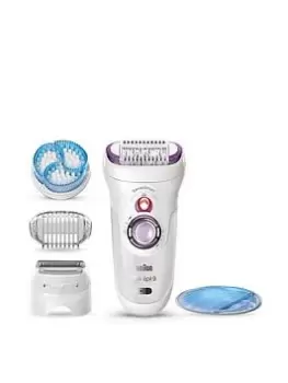 Image of Braun Silk-&Eacute;Pil 9, Epilator For Long Lasting Hair Removal, 4 Extras, Pouch, Cooling Glove, 9-735