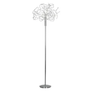Image of Bead Floor Lamp Satin Nickel
