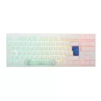 Image of Ducky One2 TKL Pure White RGB Backlit USB Mechanical Gaming Keyboard - Cherry MX Silent Red Switche