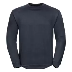 Image of Russell Workwear Mens Crew Neck Set In Sweatshirt Top (4XL) (French Navy)