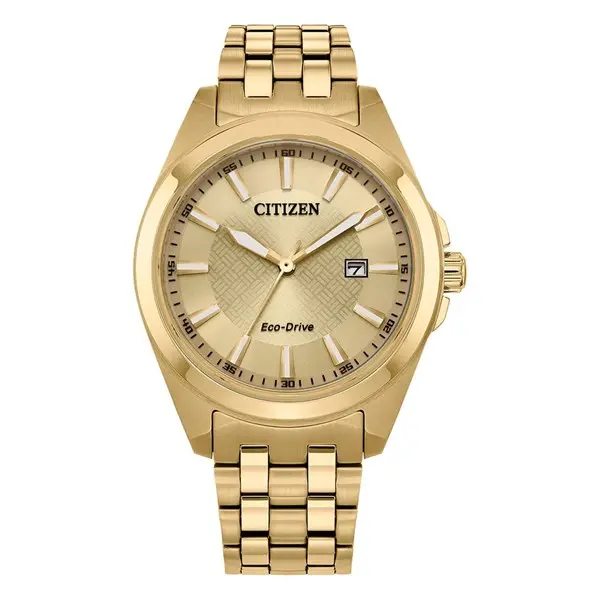Image of Citizen BM7532-54P Gold Tone Eco-Drive Bracelet Watch - W38308