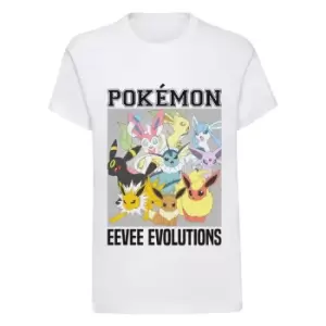 Image of Pokemon Boys Eevee Evolutions T-Shirt (3-4 Years) (White)