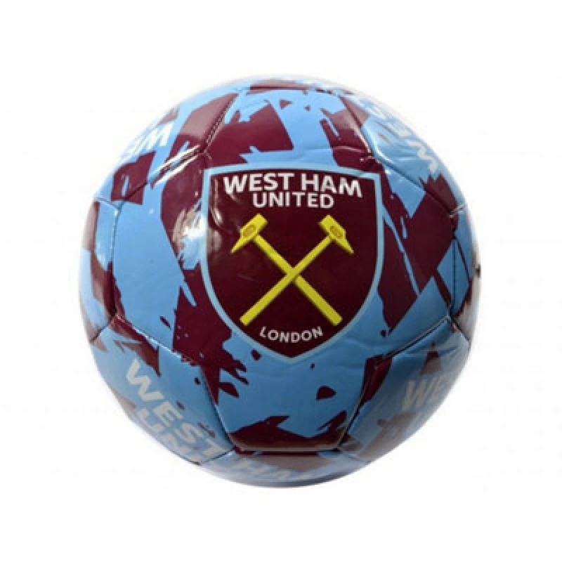 Image of West Ham United Fc Graffiti Football Claret/sky Blue/yellow (5)