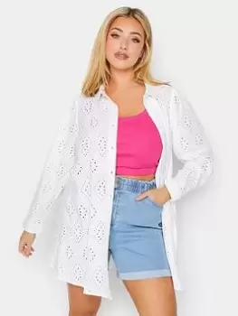 Image of Yours Broidery Shirt White, Size 20, Women