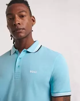 Image of BOSS Short Sleeve Light Blue Paddy Polo