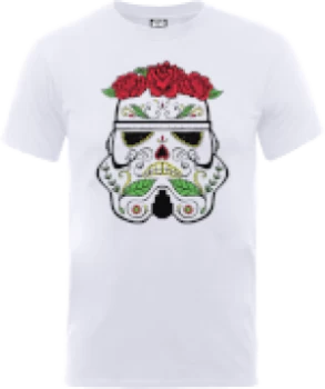 Image of Star Wars Day Of The Dead Stormtrooper T-Shirt - White - M