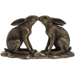 Image of Reflections Bronzed Kissing Hares