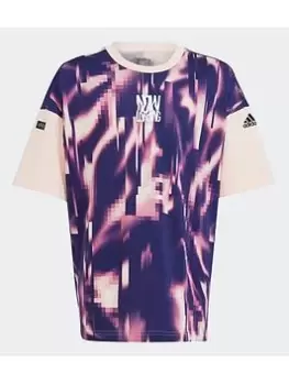 Image of adidas Arkd3 Allover Print T-Shirt, Pink, Size 15-16 Years