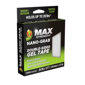 Image of Duck Max Nano Grab Double Sided Gel Tape 24mm x 15m