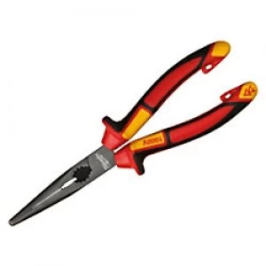 Image of Milwaukee Long Round Nose Plier 4932464565 Forged Alloy Steel Grey, Red