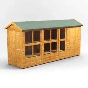 Image of 14X4 Power Apex Potting Shed Combi Including 4ft Side Store