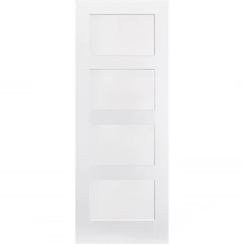 Image of Shaker Internal Primed White 4 Panel Fire Door - 838 x 1981mm