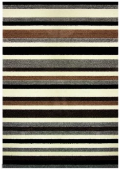 Image of Linea Stripe Washable Rug - 100 x 66cm - Natural.
