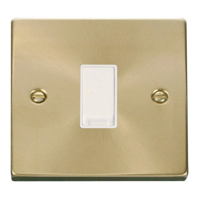 Image of SE Home Satin / Brushed Brass 10A 1 Gang 2 Way Light Switch Gold unisex