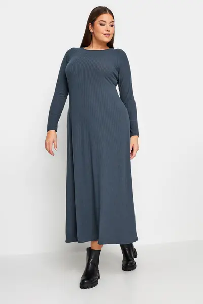 Image of Yours Maxi Swing Dress Grey