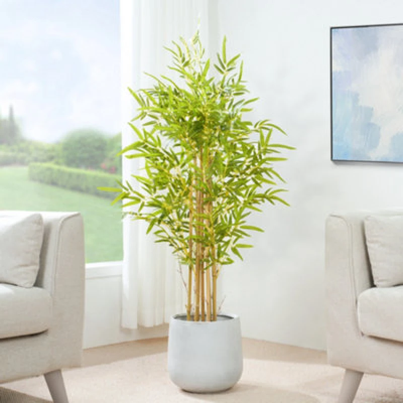 Image of MCC Direct Artificial Fake Bamboo Tree Plant with Plastic Planter Pot 120cm Multi