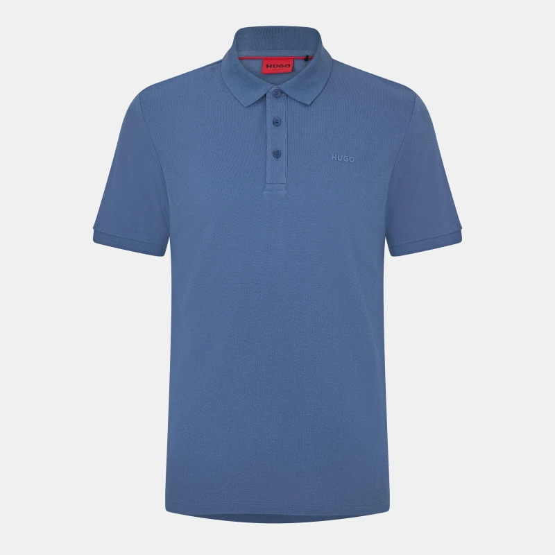 Image of Hugo Donos Polo Shirt Mens Medium Blue male X Small