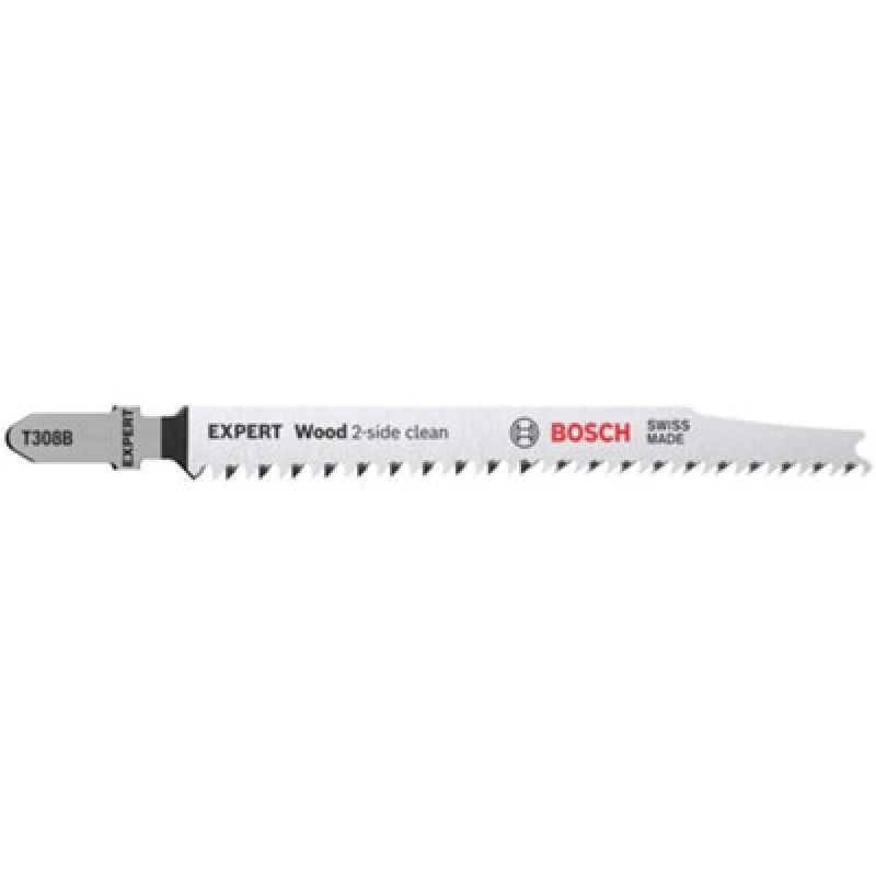 Image of Bosch Expert T308B Wood Clean Cut Jigsaw Blades 2608900552 Pack Qty: Pack of 25