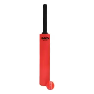 Image of Aero QuckTech Cricket Bat and Ball Set - Red