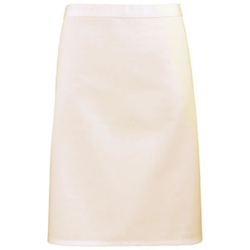 Image of Premier Premier Colours Mid Length Apron in Natural Natural One Size Unisex 5063470681372