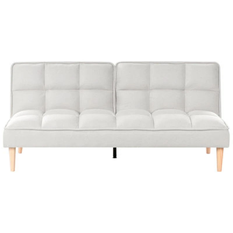 Image of Beliani Sofa Bed 3 Seater Siljan Fabric Off-White
