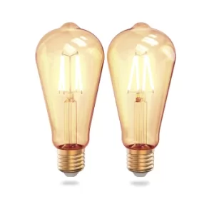 Image of Innr WiFi E27 Filament ST64 Edison Vintage 2200K 350lm 2 Pack