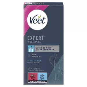 Image of Veet Expert Cold Wax Strips Legs Sensitive