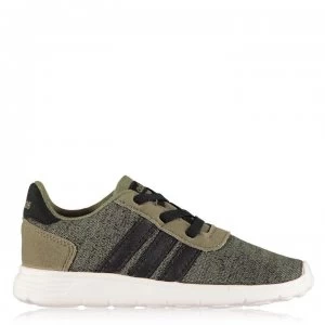 Image of adidas LiteRacer Infant Boys Trainers - Khaki/Blk/Wht
