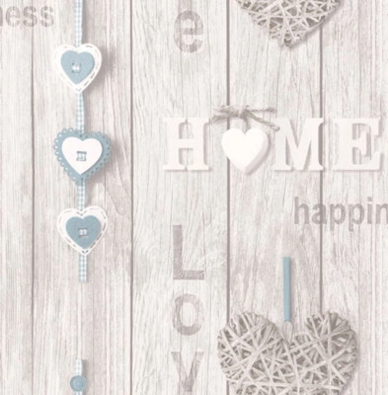 Image of Fine Decor Love Your Home Wallpaper, Blue