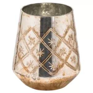 Image of The Noel Collection Glass Burnished Vase (One Size) (Bronze)