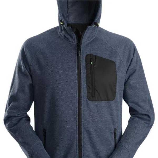 Image of Snickers FlexiWork Fleece Hoodie - Navy/Black - S