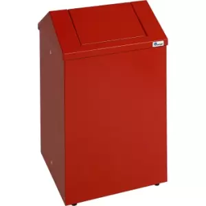 Image of Waste wool case, capacity 45 l, flame red