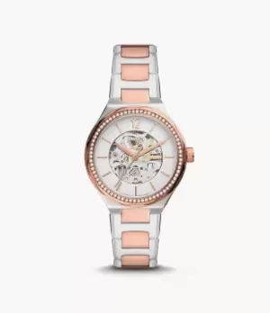 Image of Fossil Women Eevie Automatic Two-Tone Stainless Steel Watch