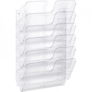 Image of Durable FLEXIPLUS 6 A4 QUER 1700014401 Brochure holder Black, Transparent A4 landscape No. of compartments 6 (W x H x D) 340 x 520 x 100 mm