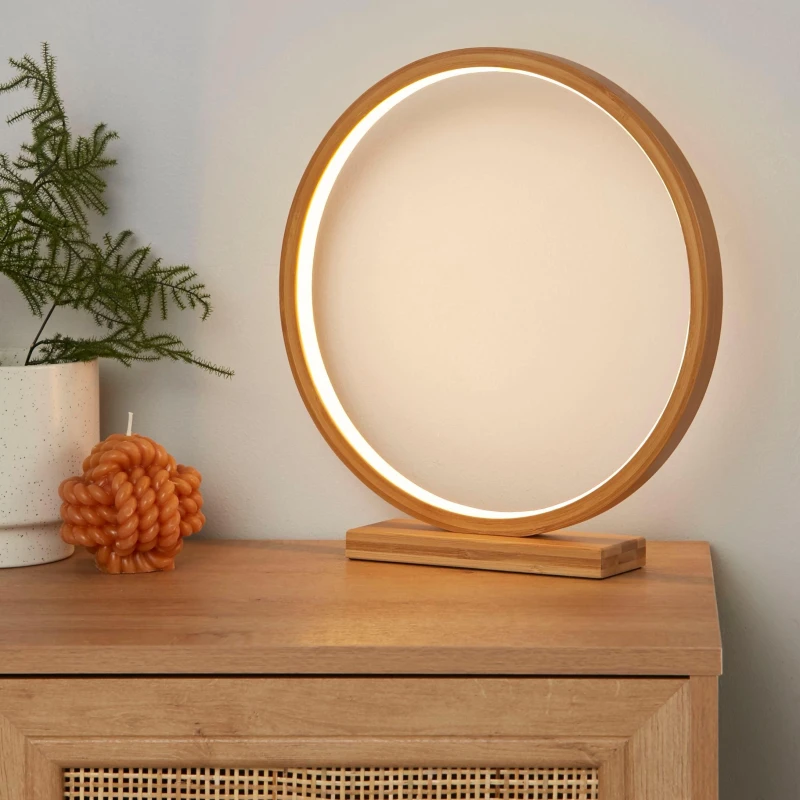 Image of SO'HOME Bamboo LED Table Light Natural ONE SIZE