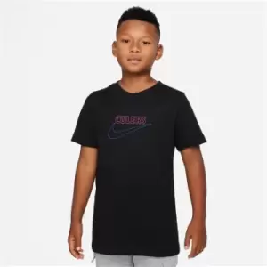 Image of Nike FC Barcelona Swoosh T-Shirt Juniors - Black
