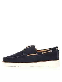 Image of Ted Baker Darrol Suede Boat Shoes, Navy, Size 10, Men