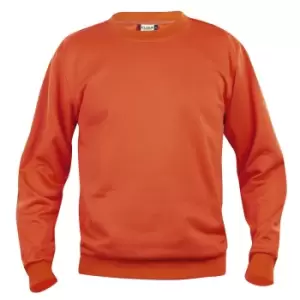 Image of Clique Unisex Adult Basic Round Neck Sweatshirt (S) (Blood Orange)