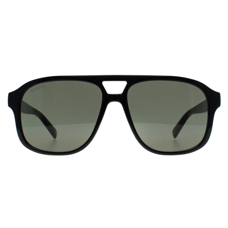 Image of Gucci Gucci Men Aviator Shiny Black Grey GG1856S Black One Size Male 889652528526