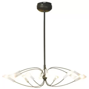 Image of Flute Multi Arm Pendant Ceiling Light Rust