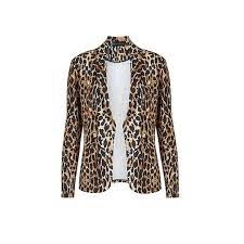 Image of Mela London Brown Animal Print Jacket - 8 - beige