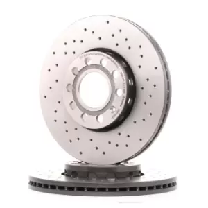 Image of PAIR BREMBO BRAKE XTRA DRILLED DISCS 09.5745.2X